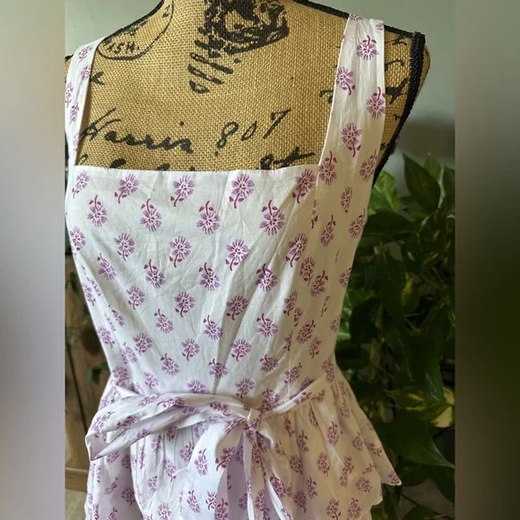 J Crew Sleeveless Belted Tiered Midi Dress, Size 8. NWT. - Picture 5 of 7